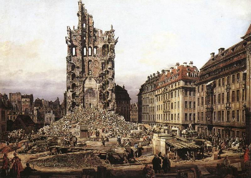 Bernardo Bellotto The Ruins of the Old Kreuzkirche in Dresden